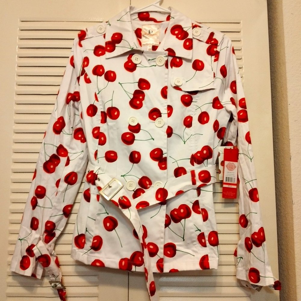 Marilyn Monroe Cherry Print Jacket XS Tags